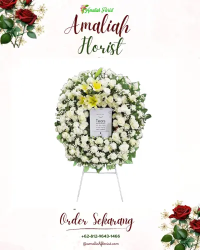 Krans Bunga Duka Cita di Karang Mumus